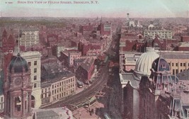 1908 Postcard Birds Eye View of Fulton Street Brooklyn NY - Brooklyn Cancel  - £11.88 GBP