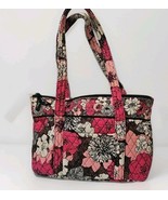 Vera Bradley Tote Womens Pink Brown Floral Quilted Shoulder Bag Mocha Rouge - €14,45 EUR