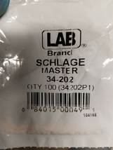 Master Pin Num 2 Pin/Tmblr Kyd,No 34-202,  Schlage Lock Co,PK100 34202P1 - £12.50 GBP