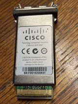 CISCO GBIC TWINGIG CONVERTER MODULE CVR-X2-SFP V02 P/N: 800-27645-02 - £7.73 GBP