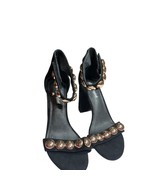 Jeffrey Campbell Black Studded Strap Sandal Lindsay Size 7.5 - £68.69 GBP