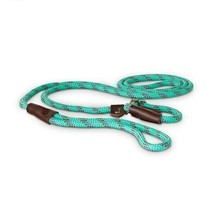 Good2Go Rope Adjustable Looped Dog Collar &amp; Leash Training Design Teal 6 ft. - £15.81 GBP
