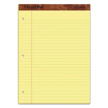TOPS The Legal Pad Writing Pads, 8-1/2" x 11-3/4", Canary Paper, Legal Rule, 50  - £50.20 GBP