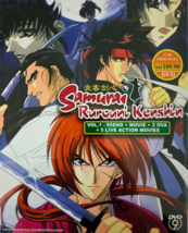 DVD Samurai Rurouni Kenshin Vol 1-95 + Movie +2 OVA +3 Live Action Movie Eng Sub - £38.23 GBP