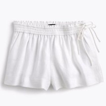 J Crew 100% Linen Side Tie Pull On Hi-Rise Shorts G4710 White XS - $25.00