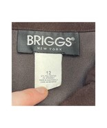 Briggs New York Long-Sleeved Zippered Brown Blazer Jacket Women’s Size 12 - £19.04 GBP