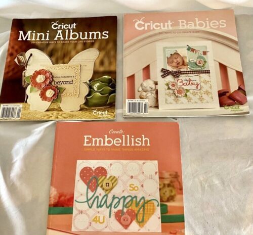 Cricut Crafting Books 2013 Bundle Including Mini Albums, Embellishments Baby - $14.40