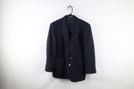 Vintage 90s Streetwear Mens 44S 2 Button Suit Coat Jacket Blazer Navy Blue - $54.40