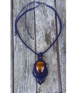 Tiger's Eye macrame necklace - $65.00