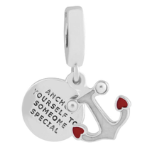 Dangling Anchor Charm 925S Silver Nautical Bead for European Bracelet Mom Wife - £18.94 GBP
