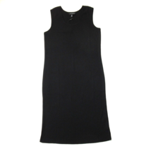 NWT Ming Wang Sleeveless Sheath in Black Wrinkle Resistant Knit Dress XS - £73.27 GBP