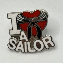 US Navy Sailor USA Military Patriotic Enamel Lapel Hat Pin Pinback - $5.95
