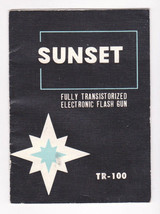 SUNSET Electronic Flash Gun TR-100 Instruction Manual-Guide Book-Photogr... - $9.13