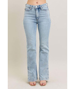 Judy Blue Full Size Tummy Control Vintage Wash Side Slit Slim Boot Jeans... - €51,33 EUR+