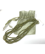 Boutique Green Multi-Strand Cultured Pearl Bead Choker Necklace - $433.75 MXN