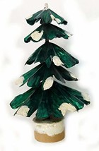 Home For ALL The Holidays Green Tin Christmas Tree with Snow 7 inches - £11.87 GBP