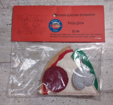 Kiddie Kitchen Kreations Recycled Bottle Felt Pizza Slice Toy Made in Montana - $4.27