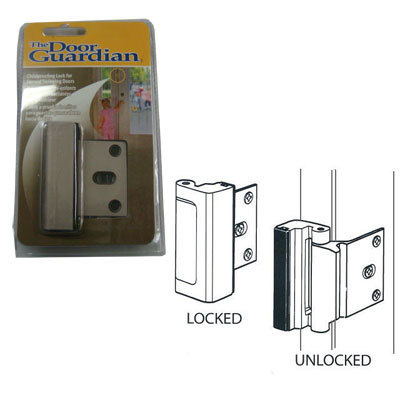 Childproof Deadbolt for Inward Swinging Doors - Satin Nickel Finish - $19.87