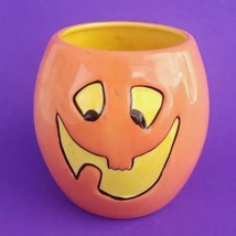 The White Barn Candle Co. Halloween Pumpkin Ceramic Votive Candle Holder 3.75&quot; - £14.23 GBP