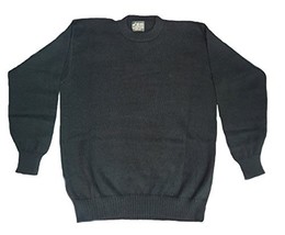 Alpakaandmore Mens 100% Baby Alpaca Wool Sweater Jumper (Medium, Black) - £149.81 GBP