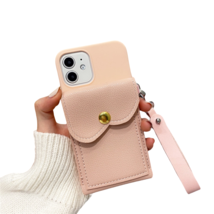 Anymob iPhone Case Peach Lanyard Wallet Card Strap Holder Silicone Cover - £23.04 GBP
