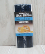 Wright&#39;s vintage flex lace seam binding hem tape navy blue - £2.34 GBP