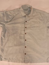 Tommy Bahama Short Sleeve Button Up Silk Men&#39;s Shirt Sea Spray Color XL - $24.30 CAD
