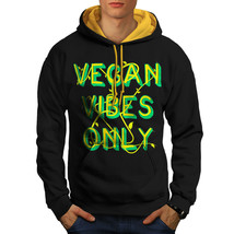 Wellcoda Vegan Vibes Only Mood Mens Contrast Hoodie - $41.76