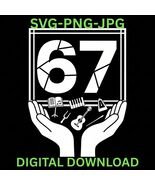 Six Seven 67 Meme Gen Alpha Slang 6-7 Hand gift for the music department... - €1,67 EUR