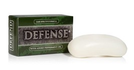 DEFENSE Soap Bar Peppermint 4 oz - 100% Natural &amp; Herbal Grade Tea Tree Oil  - £7.70 GBP