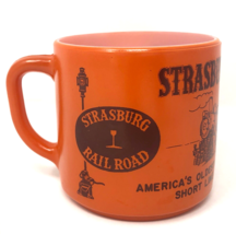 VTG Strasburg Railroad Souvenir Mug Federal Milk Glass Pennsylvania Rail Road - £18.78 GBP