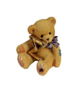 Cherished Teddies Miniature Bear with Sigma Symbol  1997 24kt Electroplate - £7.44 GBP