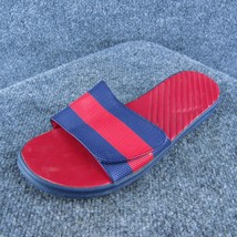 Lands&#39; End Boys Slide Shoes Sandal Red Synthetic Hook &amp; Loop Size Y 5 Me... - $21.78