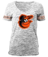 5th &amp; Ocean by New Era Women&#39;s Baltimore Orioles Space Dye T-Shirt - Med... - $36.00