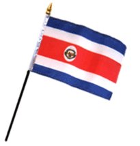 Costa Rica 4&quot;x6&quot; Desk Stick Flag (No Base) Wholesale lot of 3 (3 pack) - £3.85 GBP