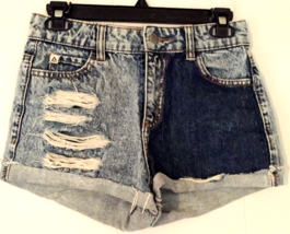 Lira jean shorts size 1 (27 in waist) women high rise 100% cotton - £5.38 GBP