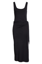 NWT Vince Pima Cotton Sleeveless Wrap Dress in Black T-shirt Dress S $225 - £72.59 GBP
