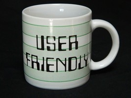 Vintage User Friendly Coffee Mug Cup Computer Wet Ware Gamer 1984 - £23.29 GBP