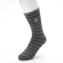 New Men&#39;s Columbia Striped Lodge Crew Socks Shoe Size 6-12 GRAY - £8.55 GBP