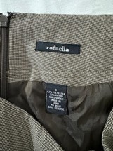 Rafaella Women's Brown Rear Zip & Slit Pockets Pull-On Skirt Size 8 Waist 30" image 4