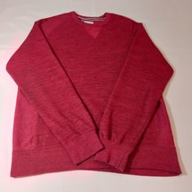 Champion Men&#39;s Red Cotton Blend Sweatshirt V-Notch Trim Shirt Size Large  - $19.79