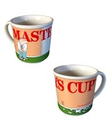 Vintage Recycled Paper Products Mug Masters Cup Joke Fathers Day Gift Go... - $188.30 MXN