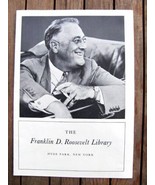 1962 National Archives FDR Book Franklin D Roosevelt Library Hyde Park N... - $7.95