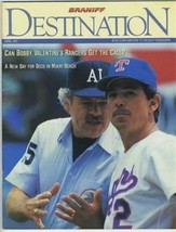BRANIFF Destination Magazine April 1987 BI Bobby Valentine Texas Rangers Cover - £17.40 GBP