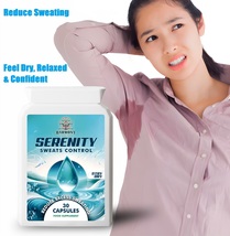 Serenity Sweats Control 30 Capsules - Reduce Excess Sweating Relaxed &amp; C... - £19.66 GBP