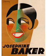 Dancer Josephine Baker Illustration 8.5x11&quot; Photo Print Chassaing Poster... - $8.49