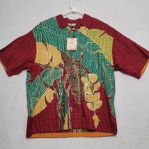 TOMMY BAHAMA Men’s Tropical Hawaiian Shirt Sz L Button Up Casual Samba Floral - £43.96 GBP