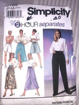 8189 Vintage Simplicity SEWING Pattern Misses Skirt Two Lengths Culottes Pants - $12.91