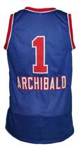 Nate Archibald Custom Cincinnati Royals Kings Basketball Jersey Blue Any Size image 5
