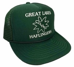 Vintage Great Lakes Haflingers Hat Cap Snap Back Green Mesh Trucker Horse Equine - £15.81 GBP